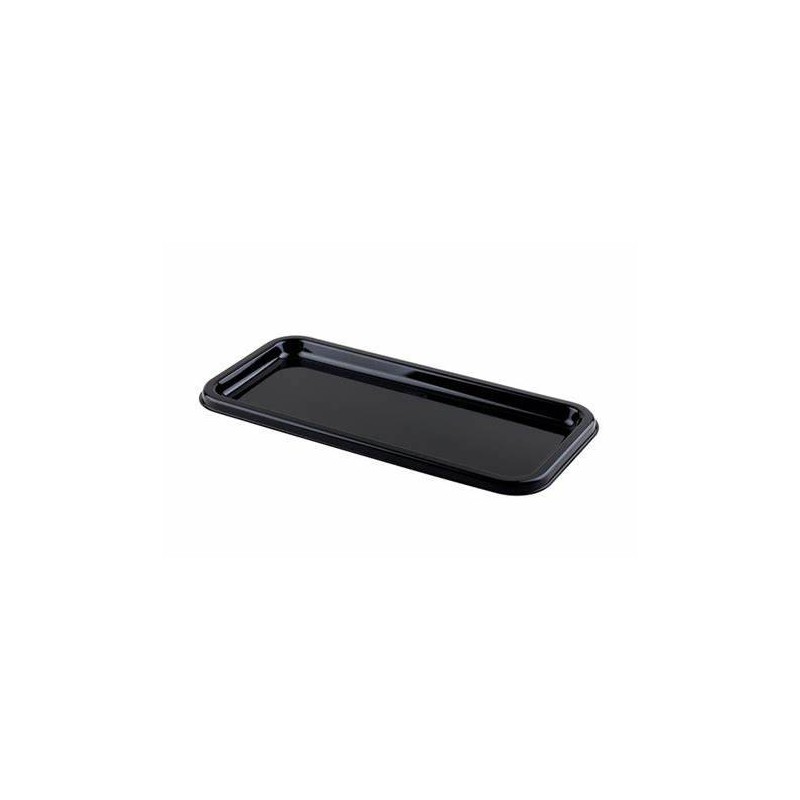 VASSOIO PET RETTANGOLARE SMALL NERO 35x16cm 10pz