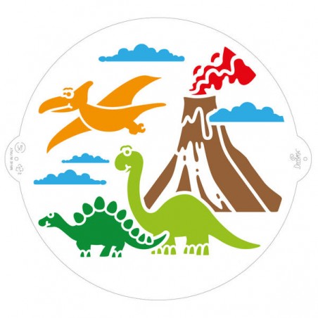STENCIL DINOSAURO JURASSIC ø25cm