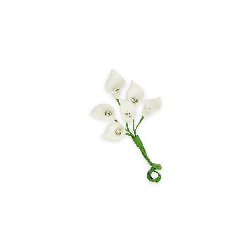 PICKS CALLA BIANCA C/STRASS 12pz