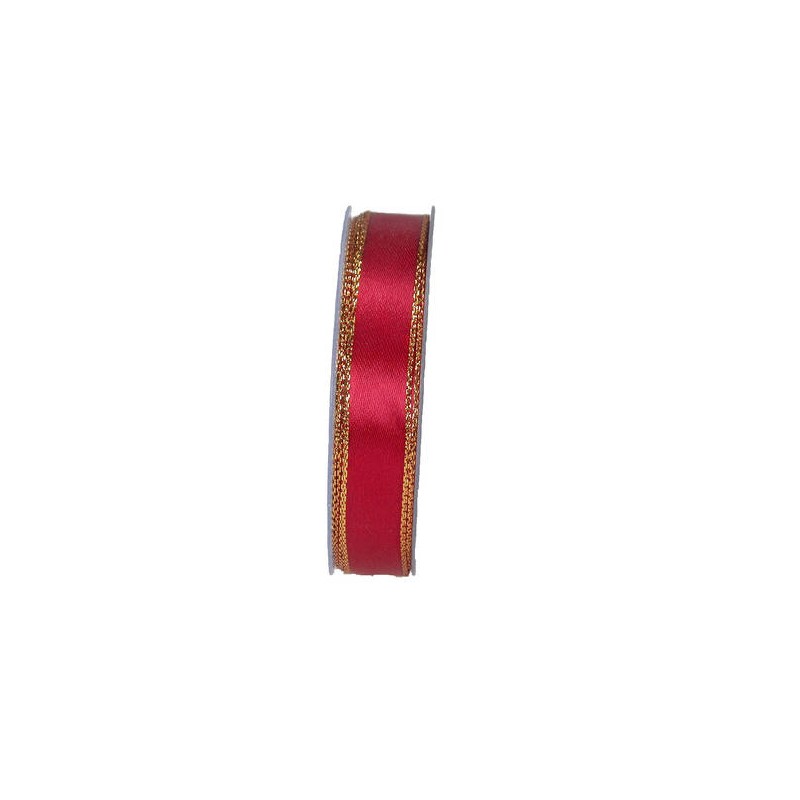 NASTRO DOUBLE BORDO ORO mm15x25mt 124-BORDEAUX