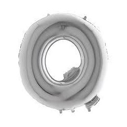 LETTERA Q MYLAR SILVER 16" 40cm