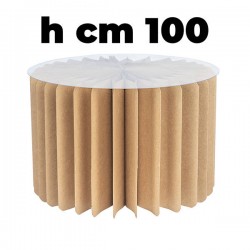 COLONNA ALZATA IN CARTA 180gr ø40 x h.100cm KRAFT con TOP IN PVC