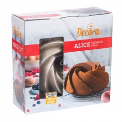 STAMPO ALLUMINIO PRESSOFUSO CHAMPAGNE ALICE ø24x10cm DECORA