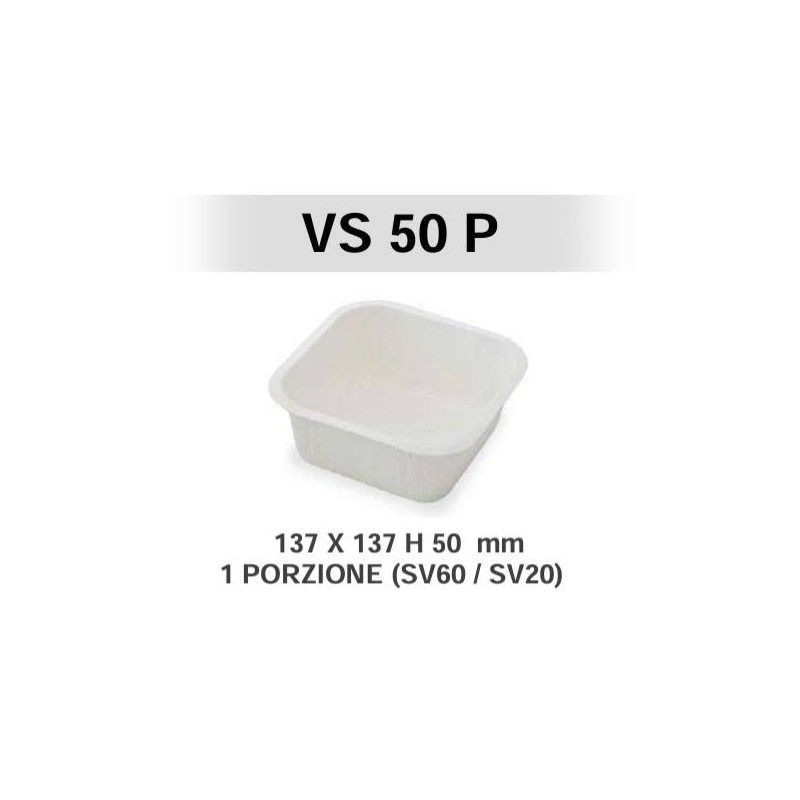 VASCHETTE CELLULOSA+PET TERMOSALDABILI VS50P 137x137x50mm 100pz AUTOPAC