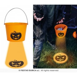 SECCHIELLO ARANCIO HALLOWEEN C/LUCE