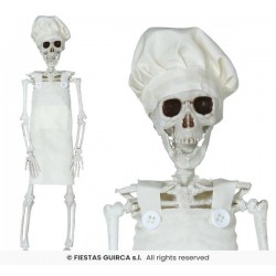 DECORAZIONE DA APPENDERE SCHELETRO CUOCO 40cm