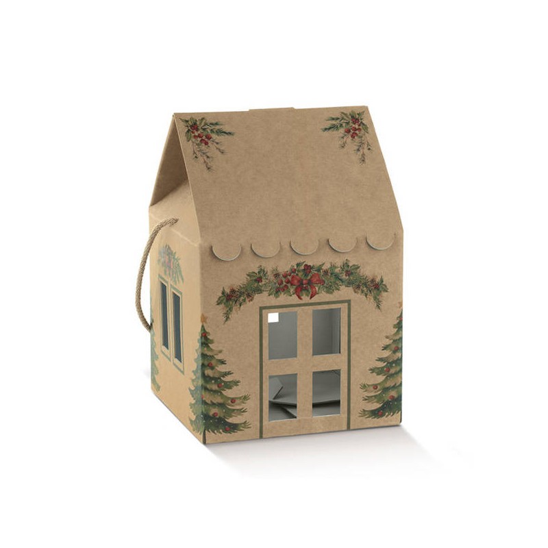 CASETTA AVANA C/CORDINI 20x20x18cm PINI VERDI