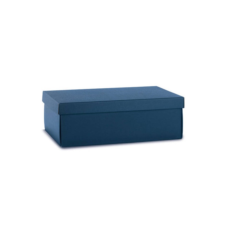 SCATOLA EASY F/COPERCHIO 34x25x12cm FIBRA BLU