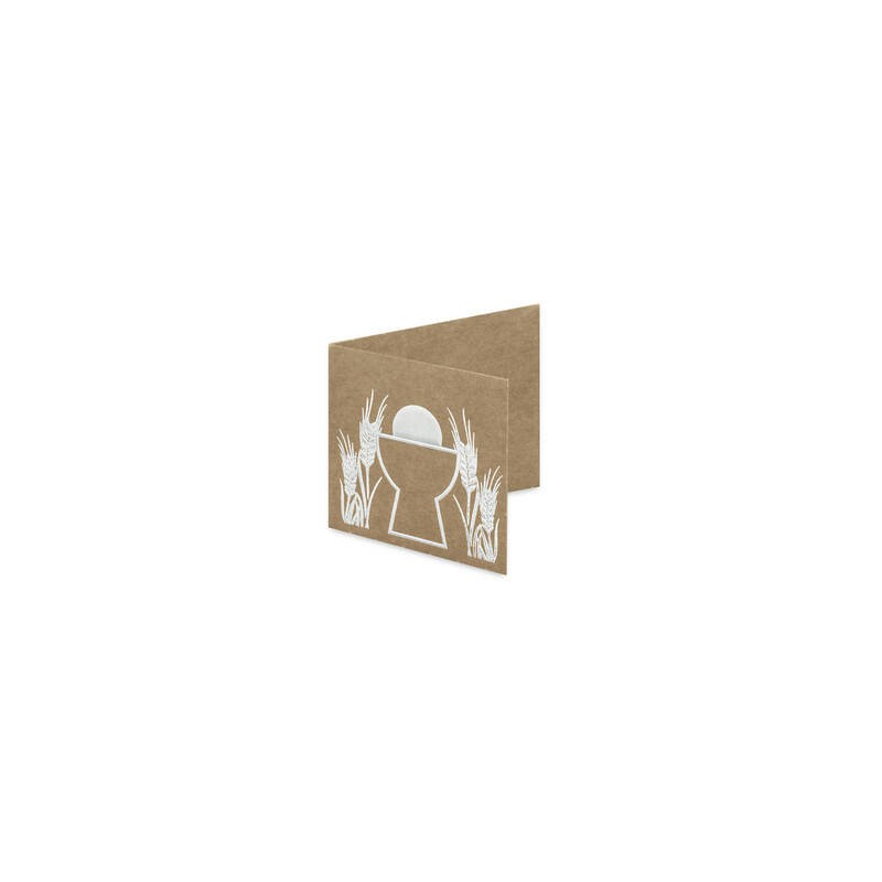 BIGLIETTINI BOMBONIERA AVANA 4x4cm CALICE 14pz
