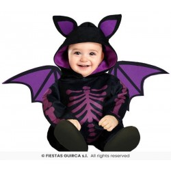 COSTUME PIPISTRELLO VIOLA BIMBA 12-18 mesi