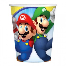 BICCHIERI CARTONCINO 266ml SUPER MARIO BROS 8pz