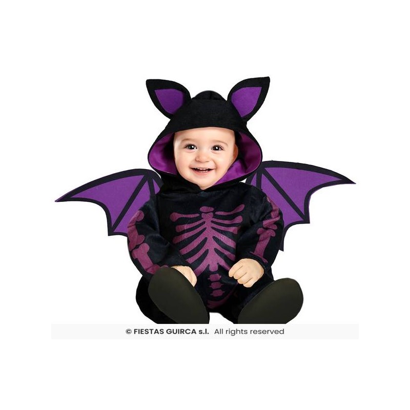 COSTUME PIPISTRELLO VIOLA BIMBA 12-18 mesi