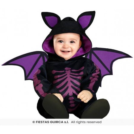 COSTUME PIPISTRELLO VIOLA BIMBA 12-18 mesi