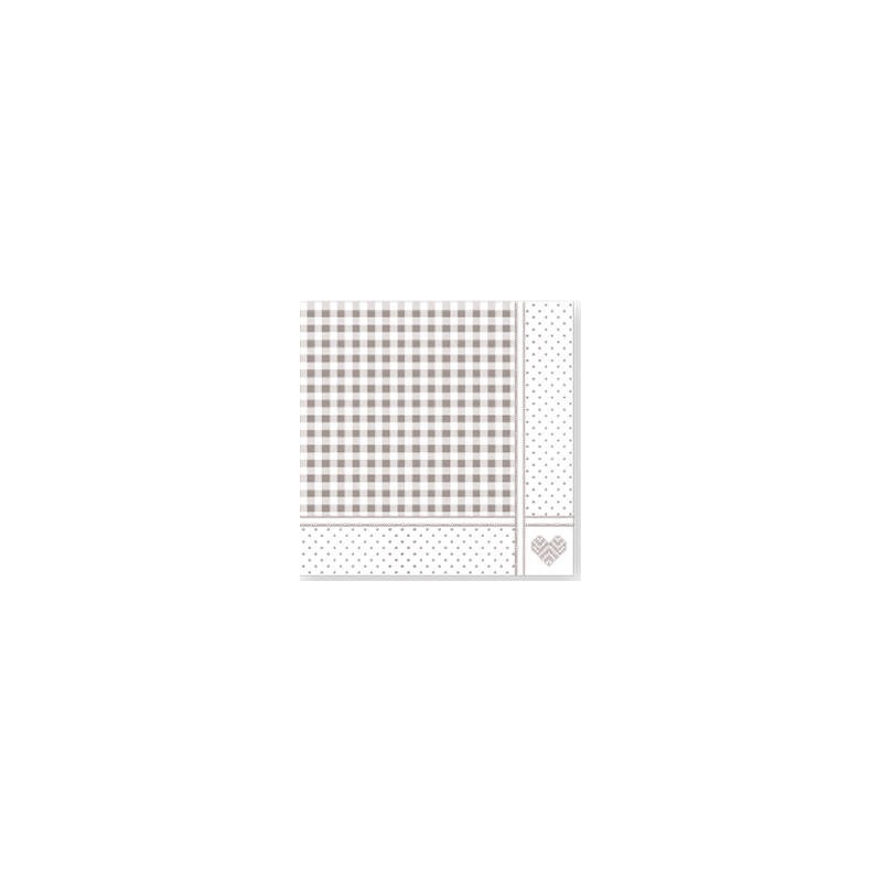 TOVAGLIOLI 38x38 STAR 40pz DECOR SHABBY TORTORA