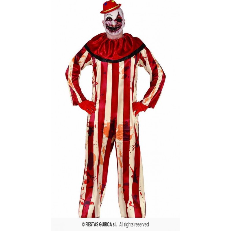 COSTUME CLOWN A STRISCE RAGAZZO 14-16 anni