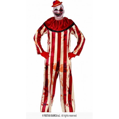 COSTUME CLOWN A STRISCE RAGAZZO 14-16 anni