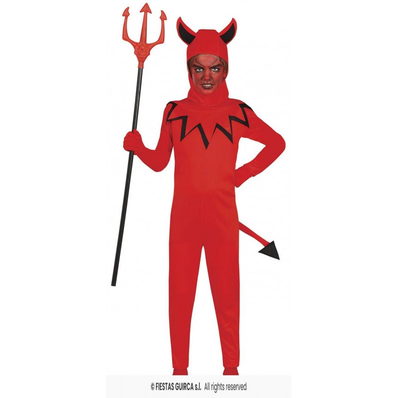 COSTUME DIAVOLO ROSSO 10-12 anni