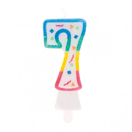 CANDELA NUMERO ARLECCHINO N°7