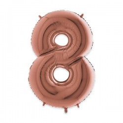PALLONE NUMERO 8 MYLAR 102cm 40 ROSE GOLD