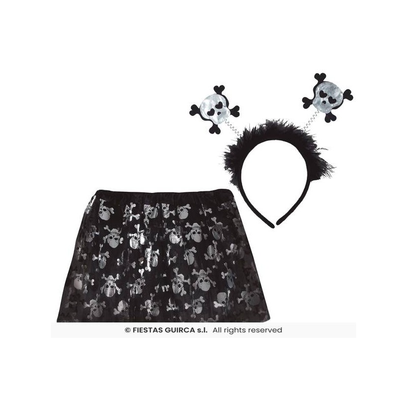 SET GONNA E CERCHIETTO TESCHI BIMBA