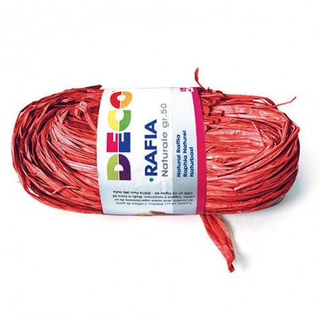 RAPHIA NATURALE gr.50 CWR ROSSO CARDINALE