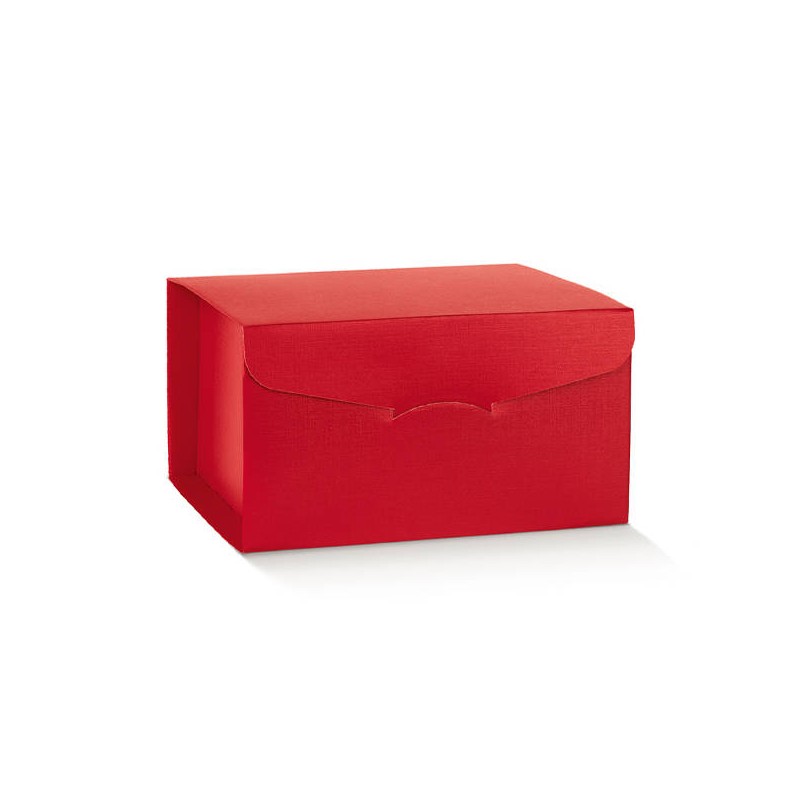 SCATOLA GIFT 25,5x25,x5x17cm FIBRA ROSSO