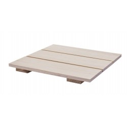 MINI VASSOIO LEGNO PINO NATURALE C/PIEDI 25x25x1,8cm