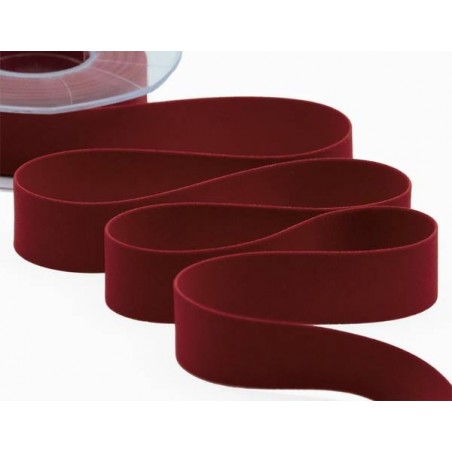 NASTRO VELLUTO DOPPIO mm25x7mt COL.38 BORDEAUX SCURO