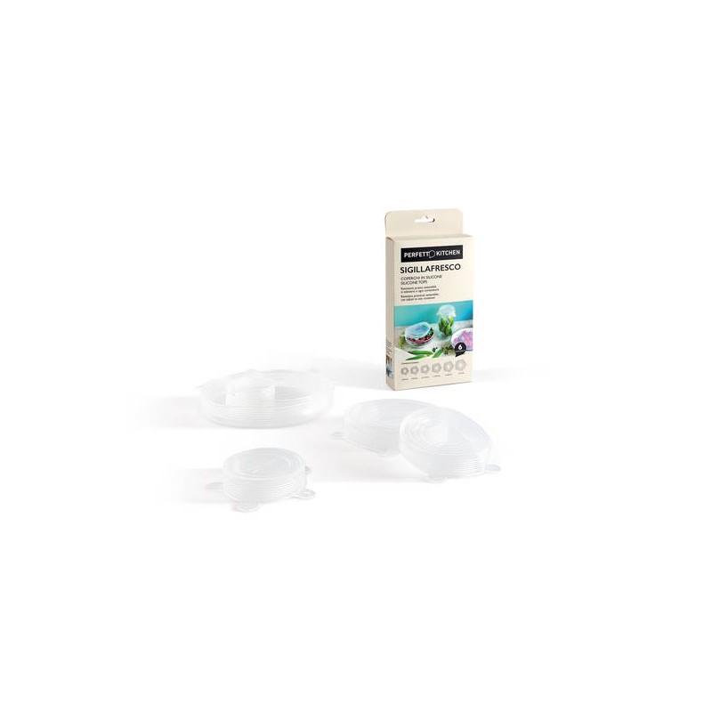 COPERCHIO SILICONE SIGILLAFRESCO 6pz ASS.TI