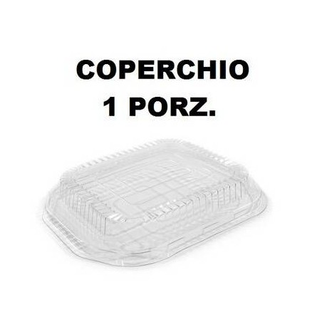 COPERCHIO TEGLIA ORO/NERO 1 PORZIONE TRASPARENTE 5 PEZZI