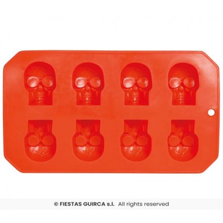 STAMPO CUBETTI GHIACCIO TESCHIO 21x12cm