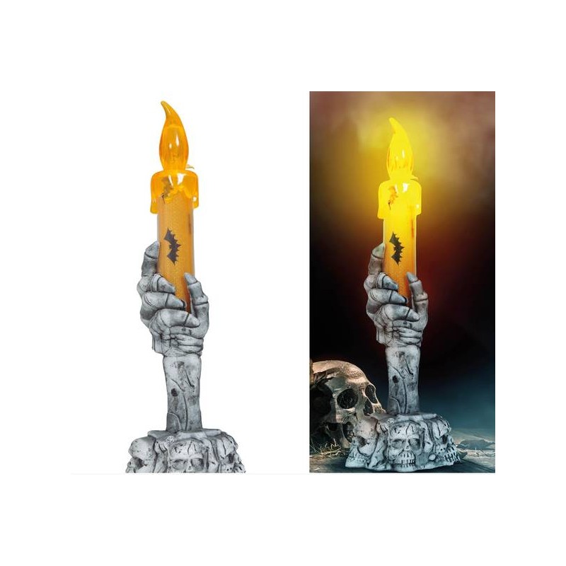 PORTACANDELA TESCHIO C/CANDELA LED 15cm