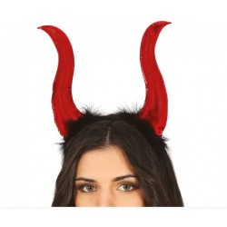 CERCHIETTO CORNA DIAVOLO ROSSE