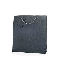 SHOPPER BIJOUX LUSSO PERLATA 24+6x26cm GRIGIO SCURO