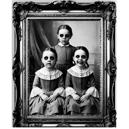 QUADRO D'EPOCA ADESIVO HORROR 58x45cm