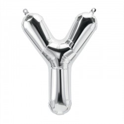 LETTERA Y MYLAR SILVER 16" 40cm