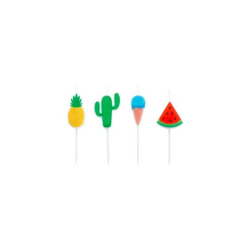 CANDELINE SUMMER 8cm SU STECCO 4pz