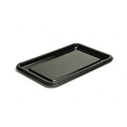 VASSOIO PET RETTANGOLARE MEDIUM NERO 35x24cm 10pz