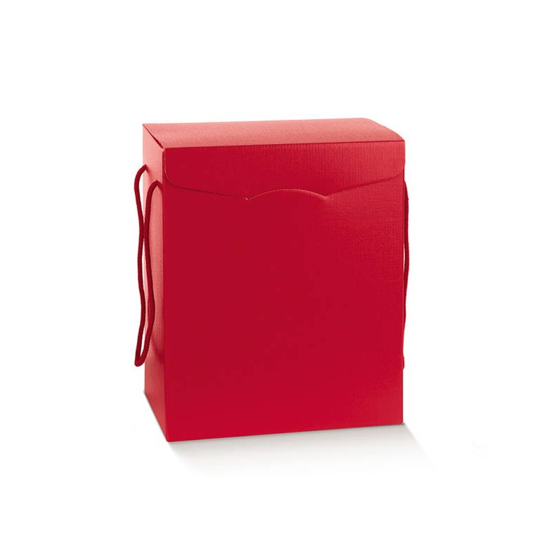 SCATOLA SEGRETO C/CORDINO 28x20x35cm FIBRA ROSSO