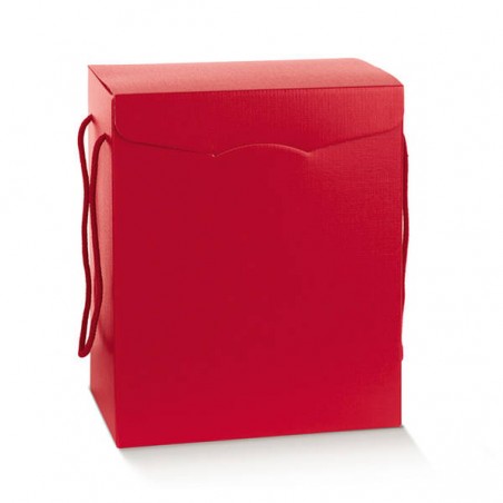SCATOLA SEGRETO C/CORDINO 28x20x35cm FIBRA ROSSO