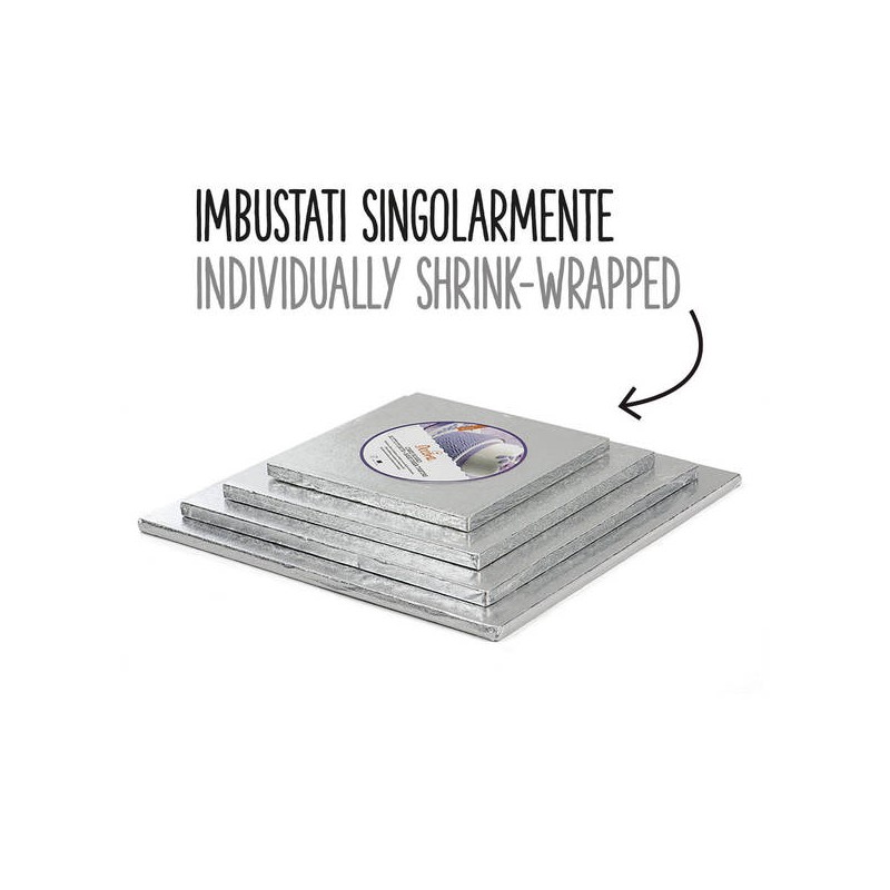 SOTTOTORTA CAKE BOARD QUADRATO 20x20x1,2cm