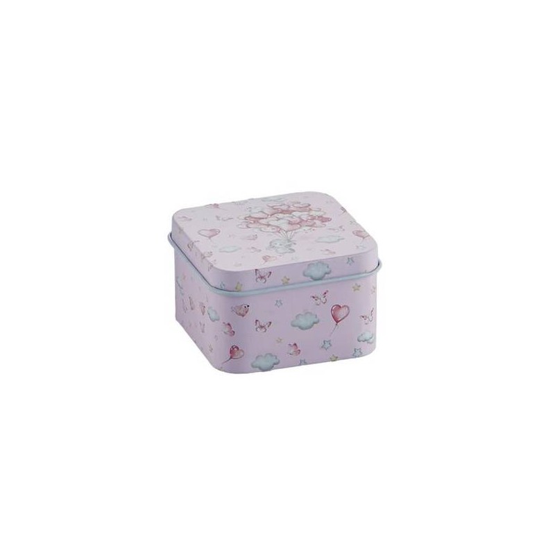 SCATOLA IN LATTA 6x6x4cm GIRL 6pz