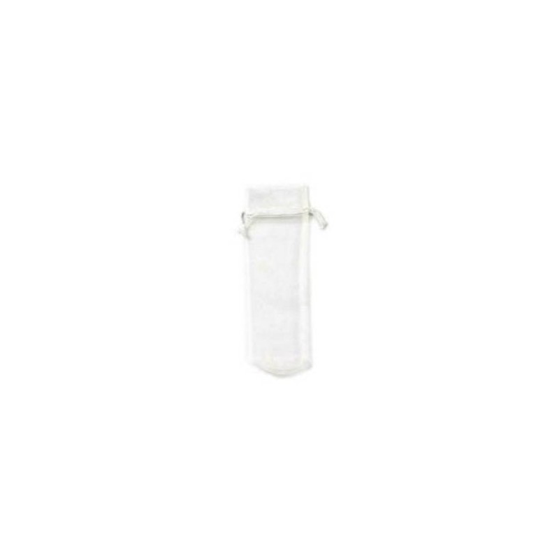 SACCHETTO ORGANZA CON FONDO 5x24cm WHITE