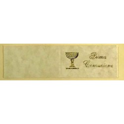BIGLIETTI BOMBONIERA PRIMA COMUNIONE BEIGE 20pz 202