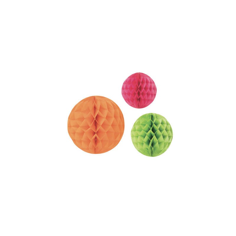 SFERE IN CARTA NIDO D'APE 20/25/30cm MULTICOLOR ASS.TI 3pz