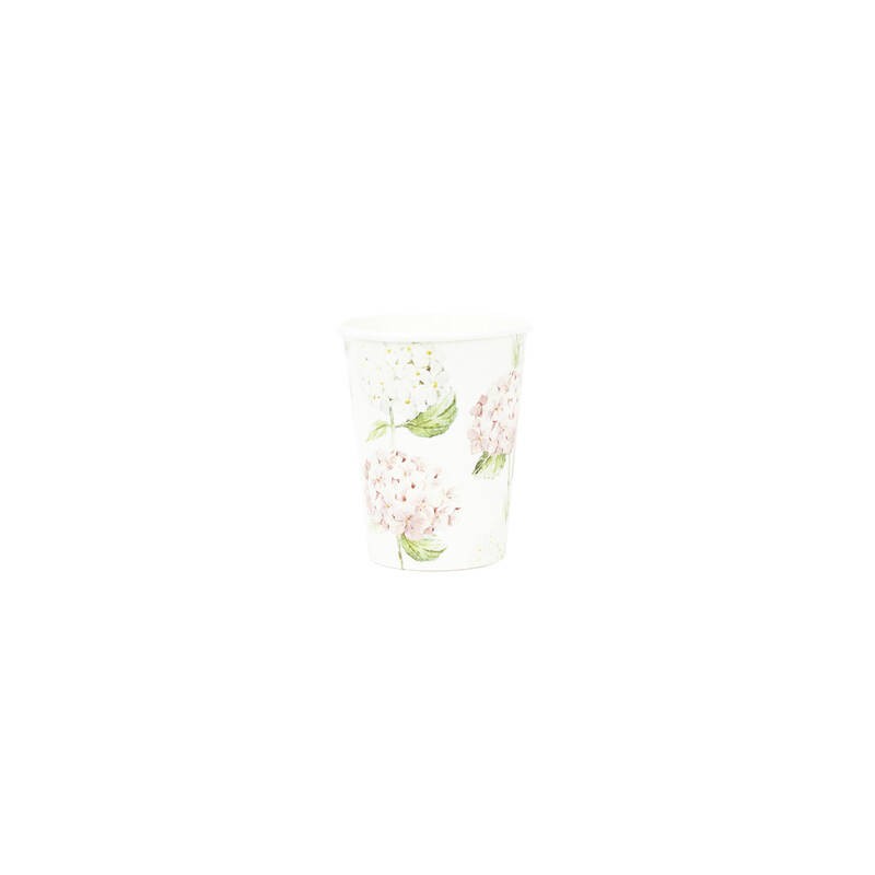 BICCHIERI IN CARTA 250cc GIARDINO DELLE ORTENSIE 8pz