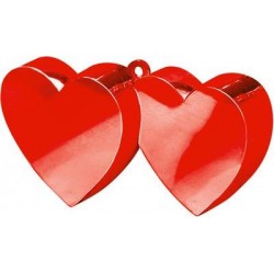 BALLOON WEIGHT DOPPIO CUORE ROSSO