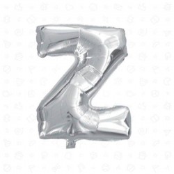 LETTERA Z MYLAR SILVER 16 40cm