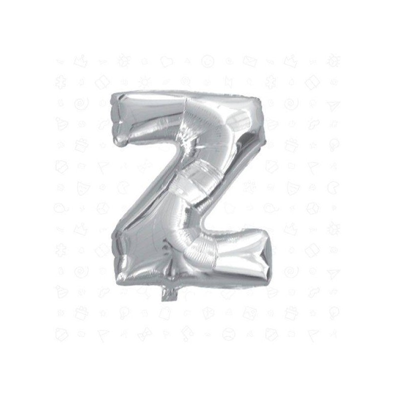 LETTERA Z MYLAR SILVER 16 40cm