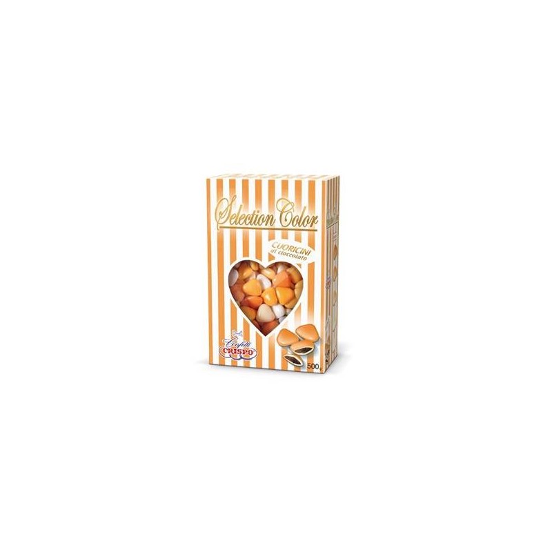 CONFETTI CIOCCOLATO CUORICINI SELECTION COLOR ARANCIO 500gr